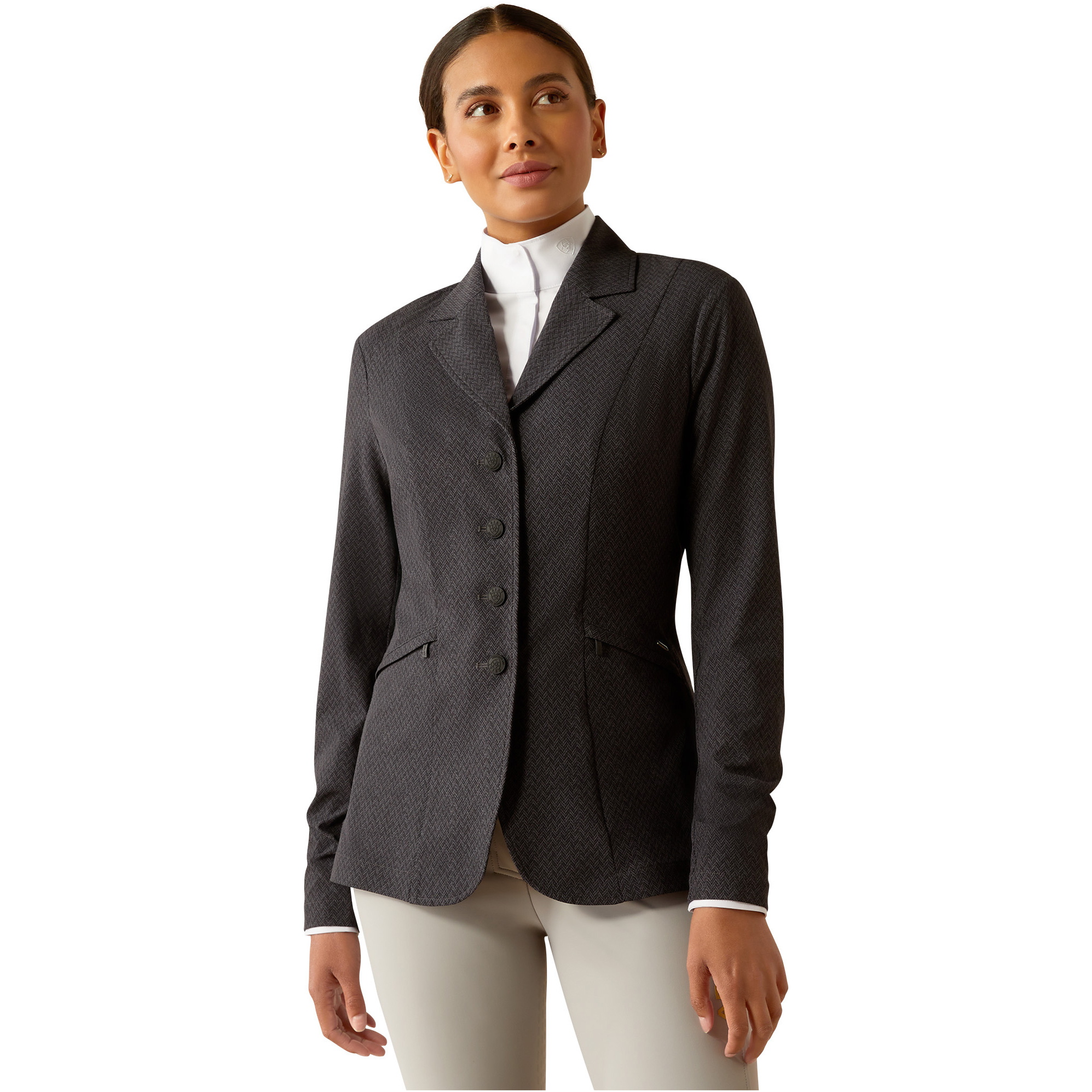 2025 Ariat Womens Artico 2.0 Long Sleeve Show Coat 10054948 - Herringbone Print